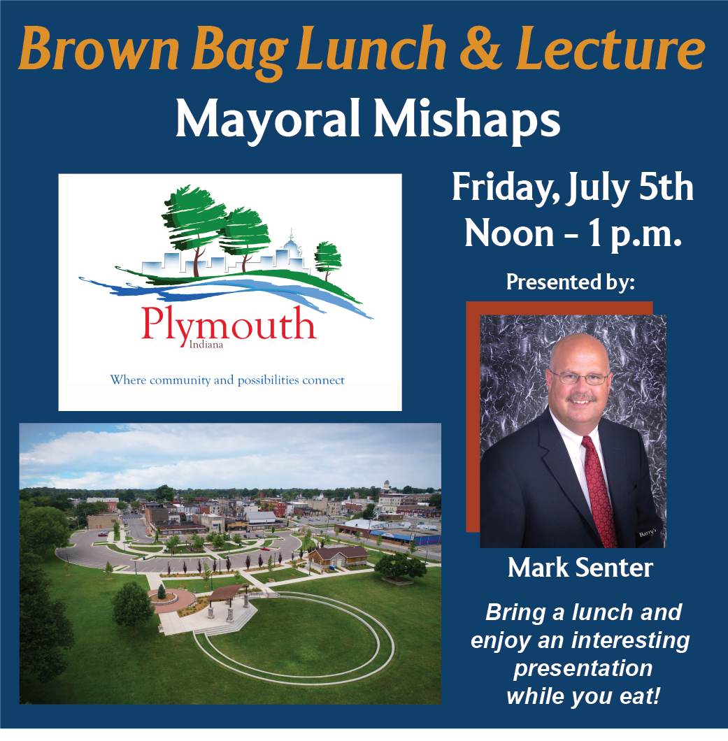 Brown Bag event notice for Mark Senter 7-5-2024