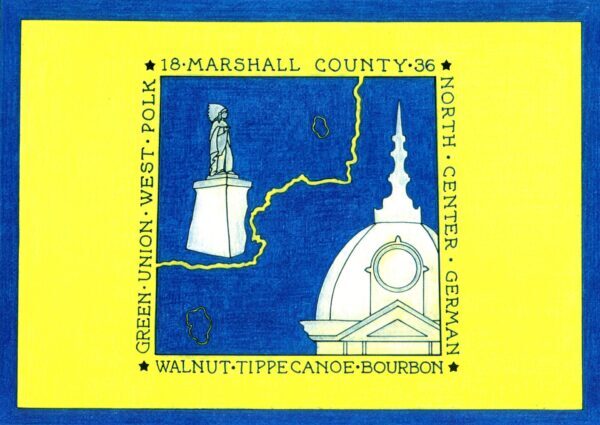 drawing of marshall county map
