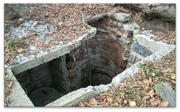 An underground brick vault used to ferment beer