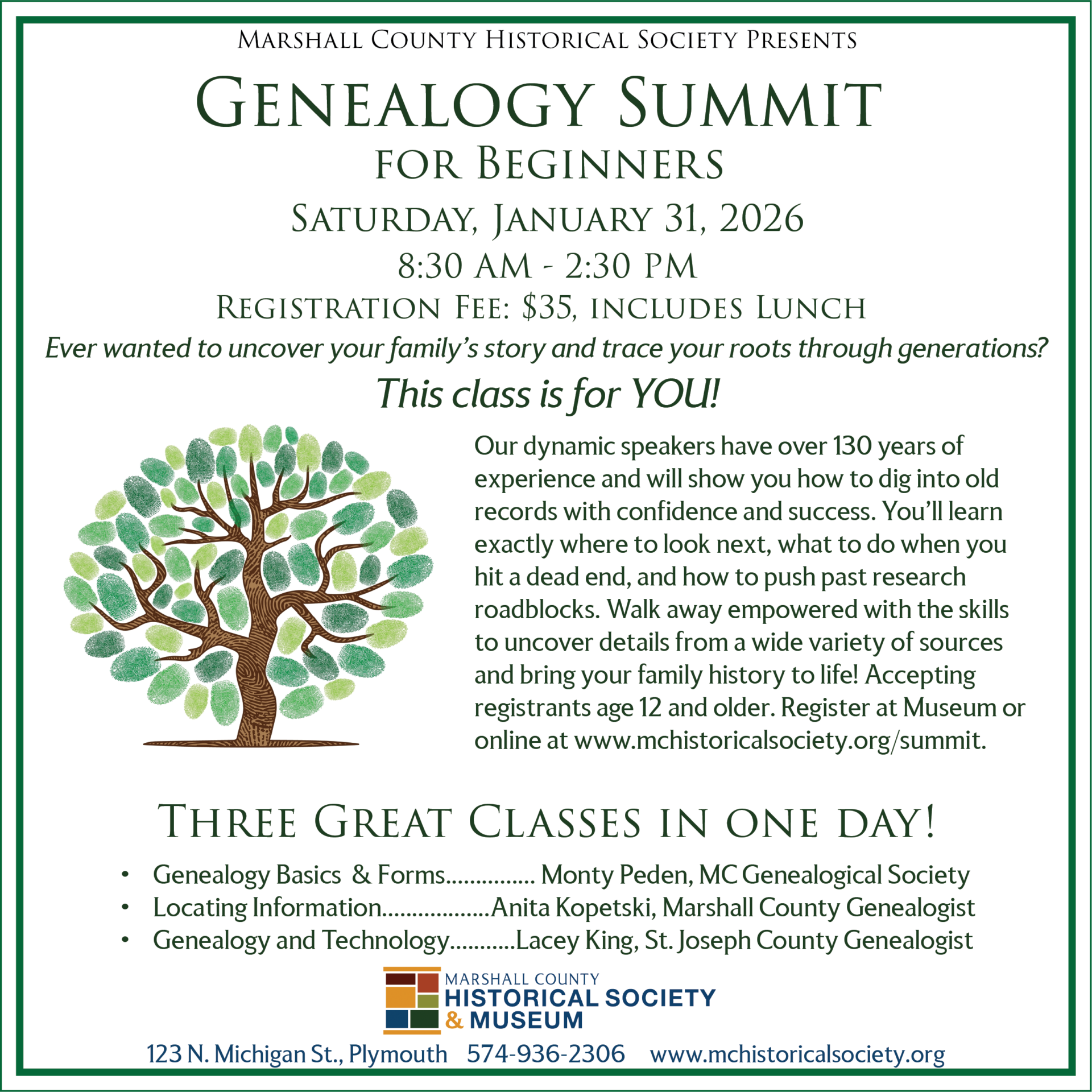Information on Genealogical Summit 2026
